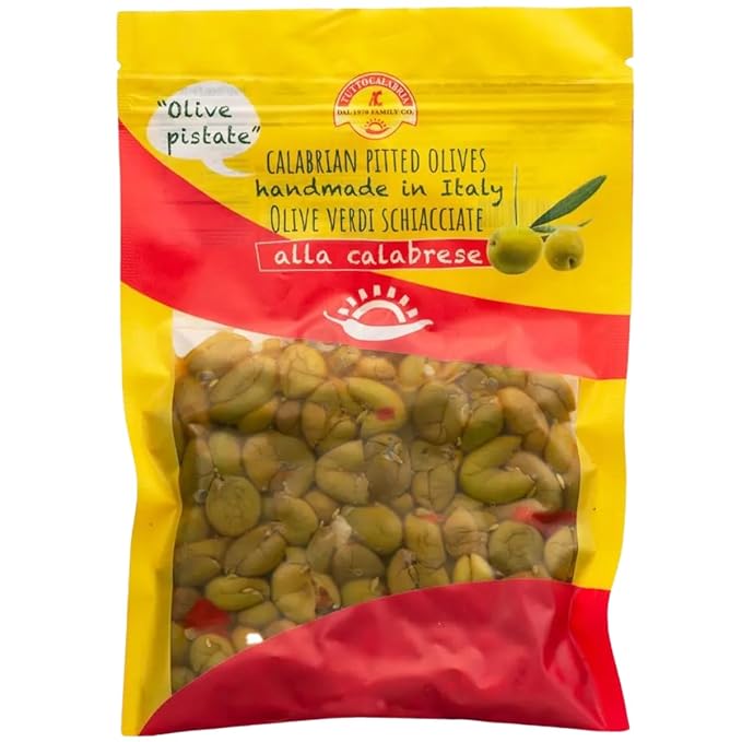 TuttoCalabria Crushed Green Olives with Chili, 16.2 oz
