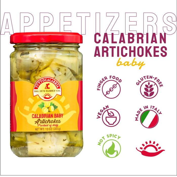 TuttoCalabria, Calabrian Baby Artichokes, 10oz (285g)