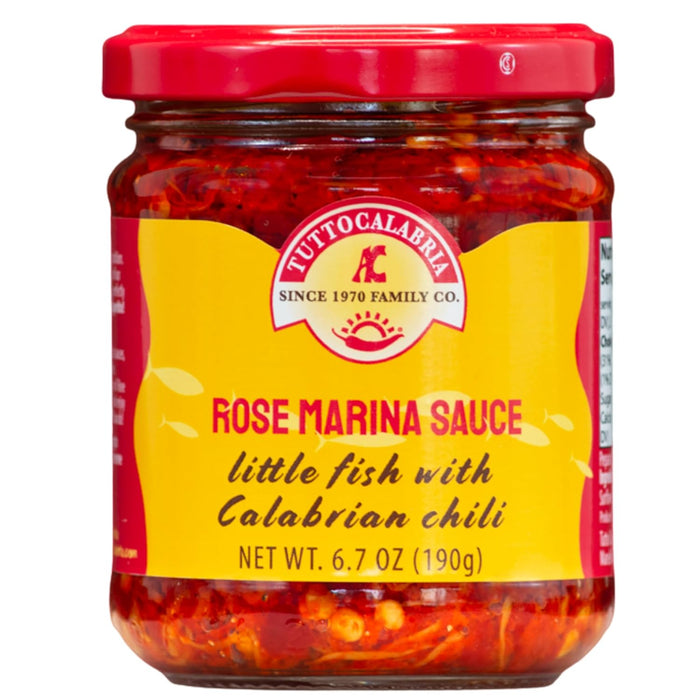 TuttoCalabria, Rosa Marina Sauce - little fish with Calabria chili pepper, 6.5oz (185g)