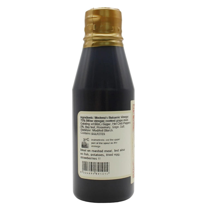 TuttoCalabria Spicy Balsamic Glaze made with Calabrian Peppers, 9.87 oz