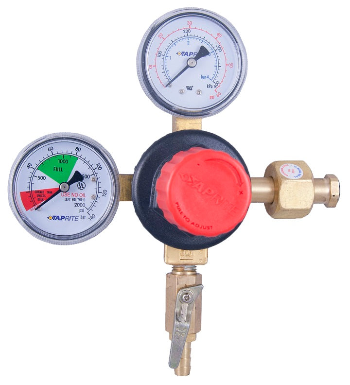 Tap Rite High Pressure CO2 Regulator(0-120 lbs, 0-2000 lbs) - Double G ...