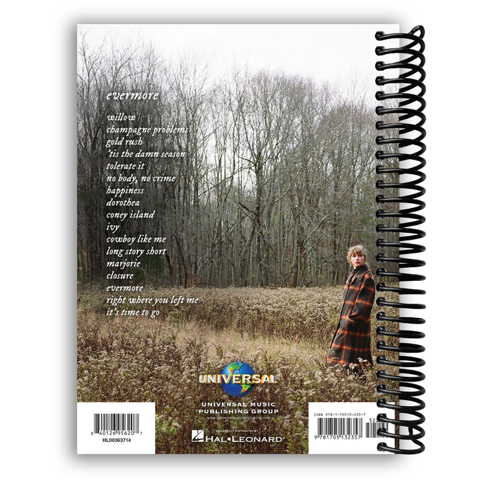 Taylor Swift - Evermore: Piano/Vocal/Guitar Songbook (Spiral Bound)