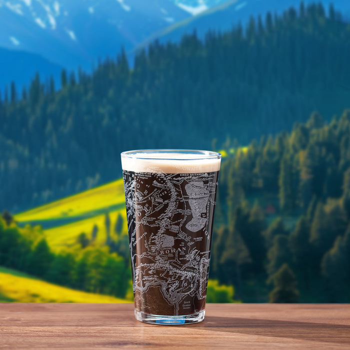 LOTR Middle Earth Map Beer Glass - 15 OZ Middle-Earth Fantasy Glassware Inspired by Lord of The Rings - Unique Novelty Pint Glass Lovers & Fantasy Fans - Durable Housewarming Christmas Gift, Home, Bar