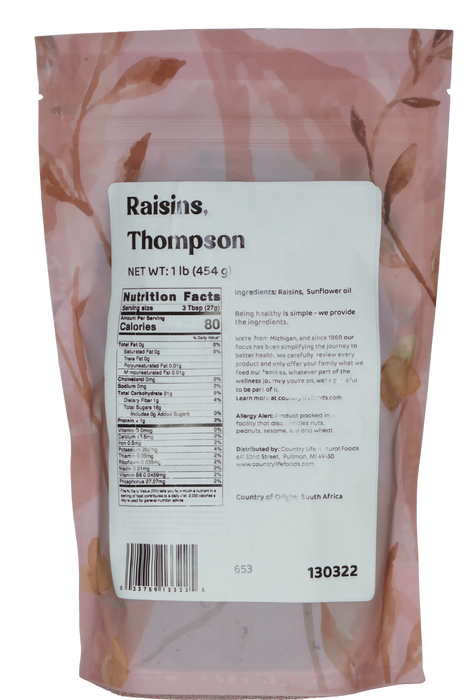 Raisins, Thompson