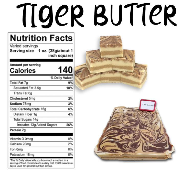 Tiger Butter Fudge, 8oz (1/2 pound)