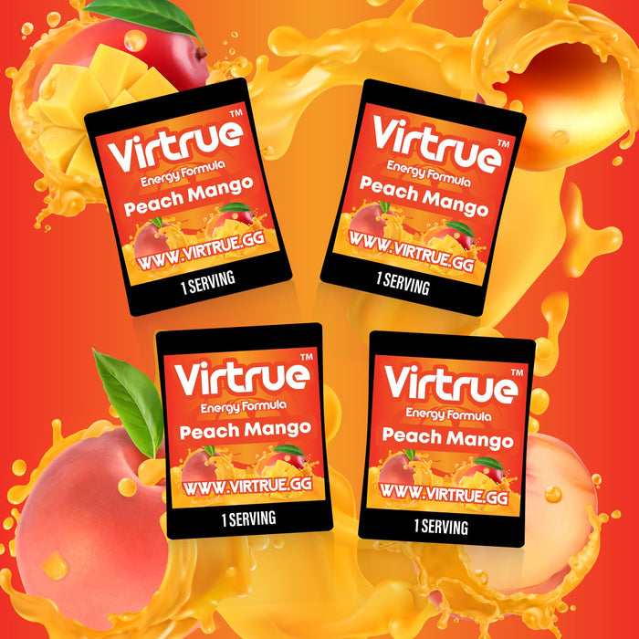 Pre-Workout Travel Packs Set of 4 - Energy Powder + Focus Boost & Hydration | Sugar Free