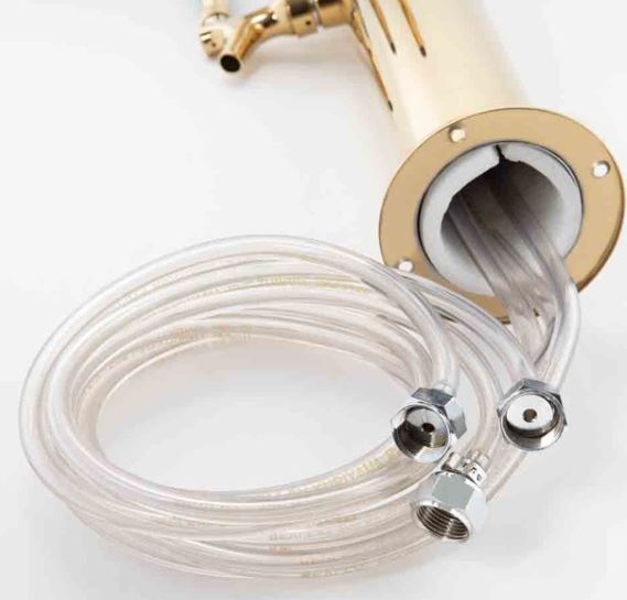 Triple Faucet PVD Body 3" Column Tower