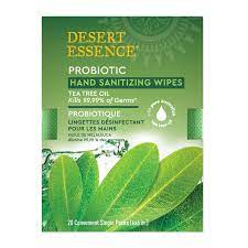 Desert Essence Tea Tree Oil Antiseptic Hand Sanitizing Wipes (Pack of 20)