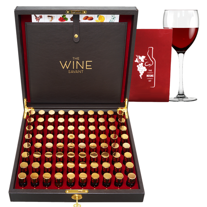 Sommelier Wine Aroma Kit - The Nosing Kit by The Wine Savant - Master Connoisseur Smelling Kit to Train Your Nose - 80 Fragrance Training Kit for Wine Lovers, Wine Game Gifts for Holiday, Him, Her
