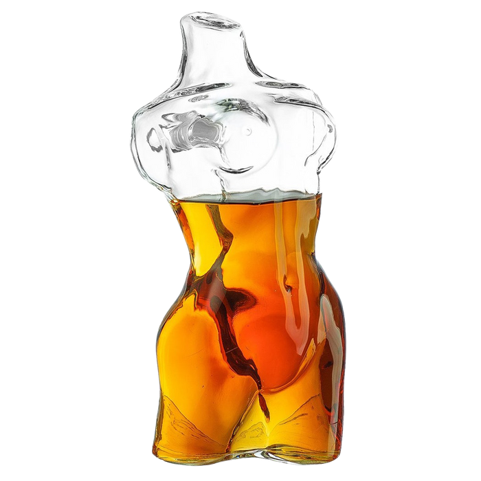 Lady Body Sculpture Whiskey & Wine Decanter Elegant Glass Female Bust Perfect for Home Decoration 750ml by The Wine Savant