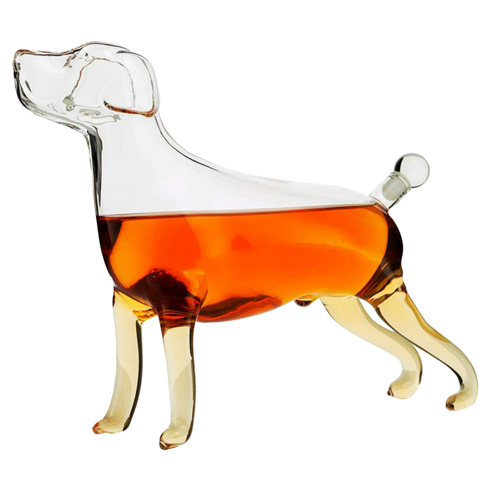 Dog Animal Wine & Whiskey Decanter The Wine Savant - Beautiful Profile of A Labrador Dog 500ml - Whiskey, Wine Scotch or Liquor Decanter