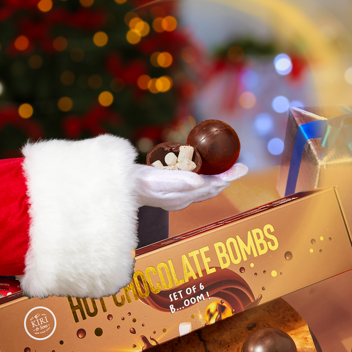 Hot Chocolate Bombs - Set of 6 - Delicious Cocoa Bombs Filled with Marshmallows - 2 Flavors Caramel & Fudge Brownie Candy - Classic Milk Chocolates Cocoa Bomb Gift Set - Delicious Gifts