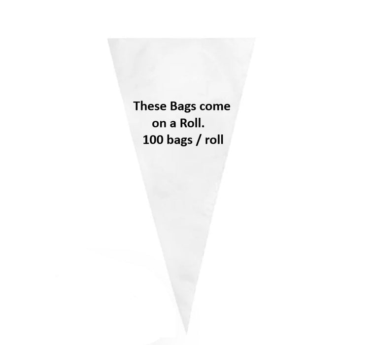 Disposable Pastry Bags, Value Series, Clear, 100 bags per Roll, From 12" to 24"