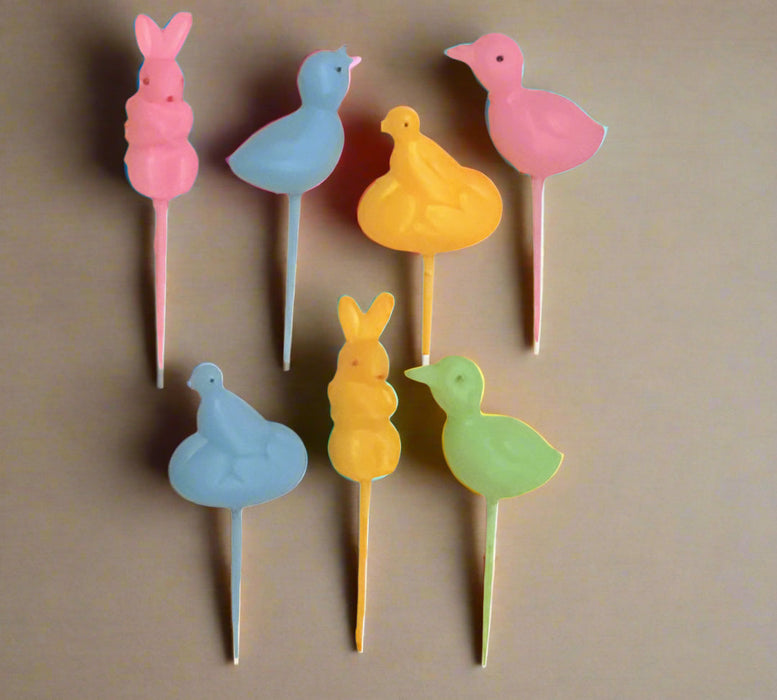 Easter Pick Assortment, Rabbits, Chicks, Bunnies, 24, 72, or 144 count