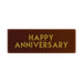 Chocotree Valrhona 64% Grand Cru chocolate plaque with “Happy Anniversary” gold lettering – rectangle decoration for desserts