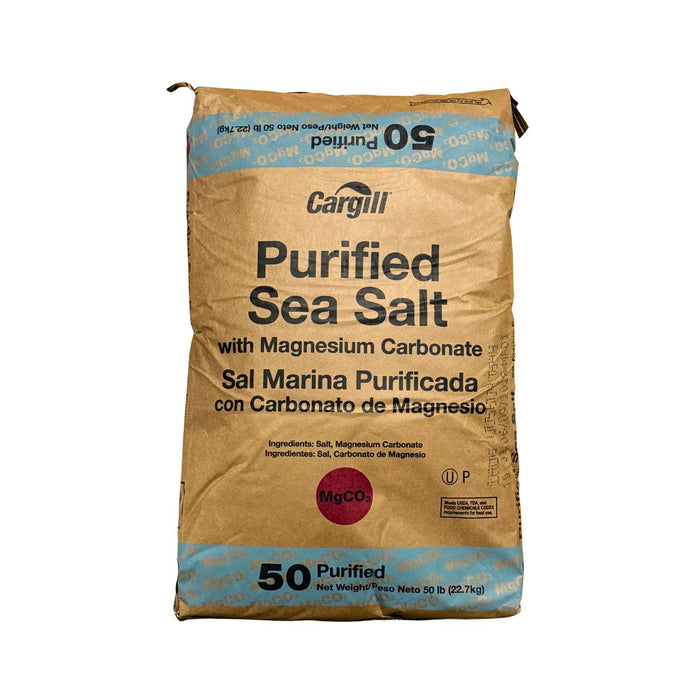Cargill Sea Salt Purified Untreated | Bulk 50 lb Bag