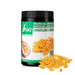 Sosa Passion Fruit Crispy Wetproof – 400g container with freeze-dried passion fruit pieces coated for moisture resistance, ideal for pastry and chocolate.