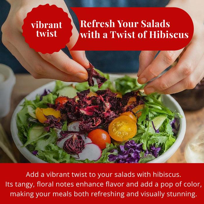 Akshit Hibiscus Flowers 5 oz  Herbal Tea | Flor de Jamaica tea | Dried Hibiscus | Loose Leaf Tea | Caffeine-Free | Vegan Friendly | Fleurs d'hibiscus bio Akshit