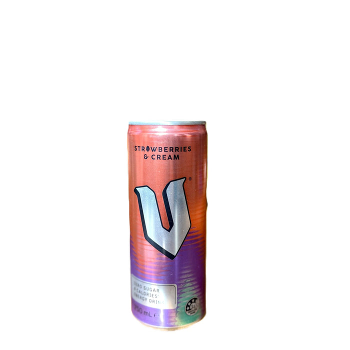 V Energy Drink – Strawberries & Cream Flavor Energy Drink (Australia)