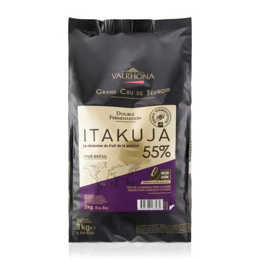 Candy & ChocolateVALRHONA ITAKUJA 55% FEVEVALRHONA ITAKUJA 55% FEVESpecialty Food SourceA bouquet of fruit aromas explodes in Itakuja 55% then gives way to the rounded flavors of Brazilian cocoa. The deep aro mas of the terroir are initially developed d