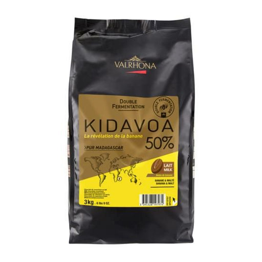 Candy & ChocolateVALRHONA KIDAVOA 50% FEVEVALRHONA KIDAVOA 50% FEVESpecialty Food SourceKidavoa 50% is a rich, complex milk chocolate with a forceful character featuring hints of dried banana thanks to Valrhona's special Double Fermentation technique. I