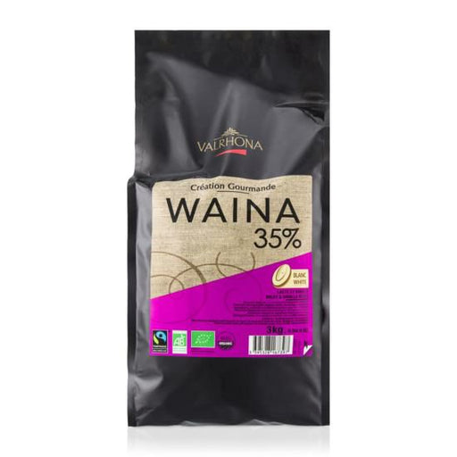 Candy & ChocolateVALRHONA WAINA 35%VALRHONA WAINA 35%Specialty Food SourceWAINA is made from the finest organic, fair-trade raw materials. With a slightly beige tone, from the exclusive use of blond cane sugar, Waina delivers intense notes