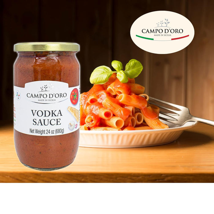 Campo D'Oro, Vodka Sauce Made with Parmigiano Reggiano and Italian Tomatoes 24oz