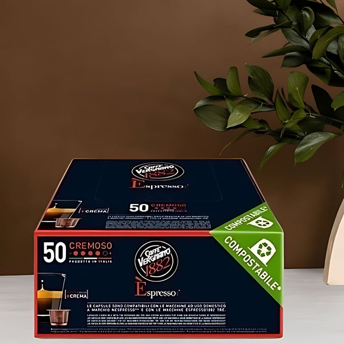 Caffe Vergnano Cremoso Coffee Nespresso Capsules 50ct