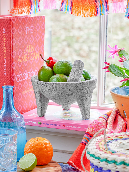 Molcajete with Tortilla Basket