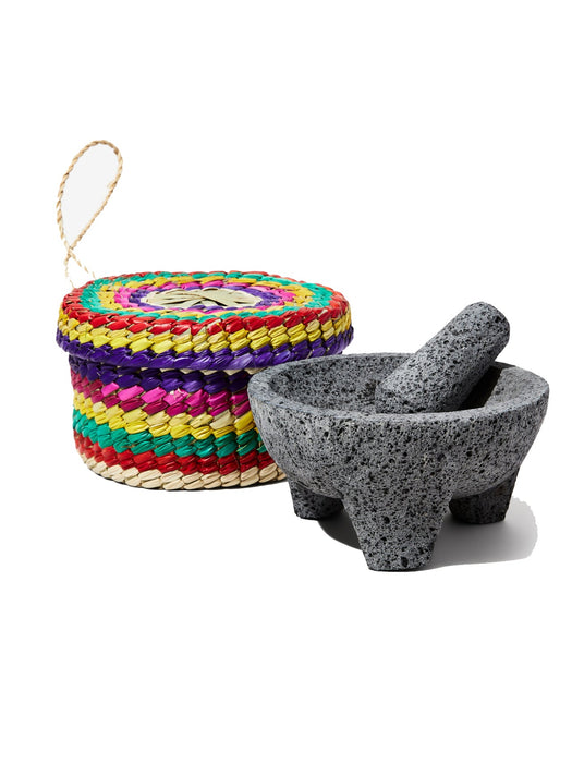 Molcajete with Tortilla Basket