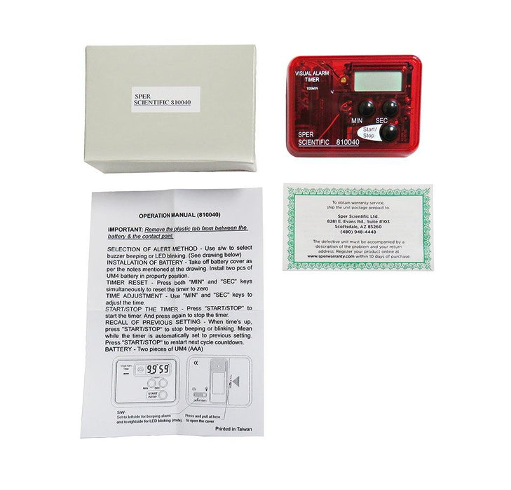 Visual Alarm Timer - 99 Minutes