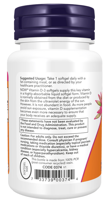 Vitamin D-3 5,000 IU High Potency