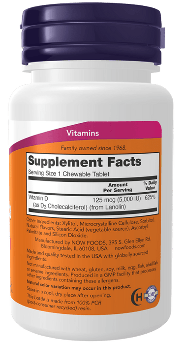 Vitamin D-3 Chewable 5,000 IU