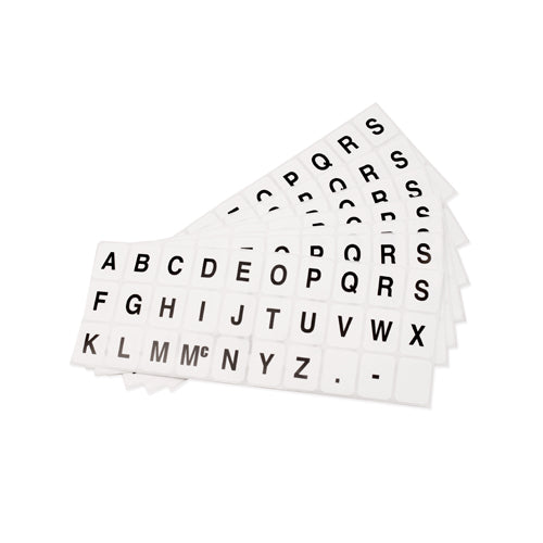 Color Alphabet Labels: A-Z - 1" x 3/4": 10 sheets of single color per pack