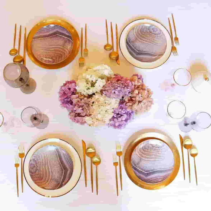 Amethyst Agate Plate-Set of 4