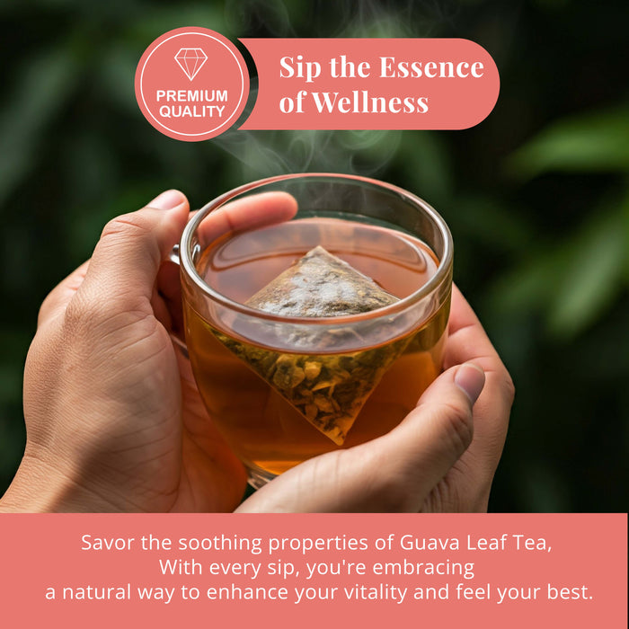 Guava Leaf Tea - 50 Bags, 100% Pure Guava Leaves (Te de Hojas de Guayaba) - Non-GMO, Vegan, Caffeine-Free