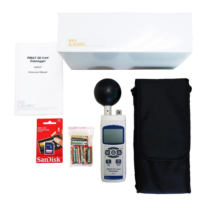 Wet Bulb Globe Heat Stress Meter SD Card Logger