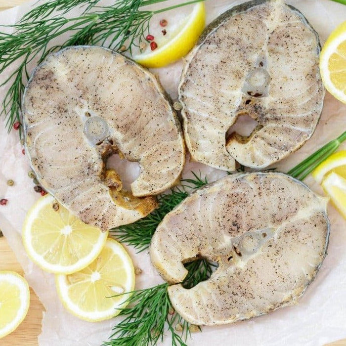 Fresh-Frozen White Sturgeon Steaks (10LBS)