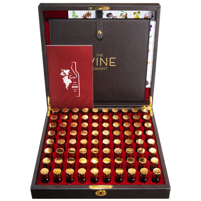 Sommelier Wine Aroma Kit - The Nosing Kit by The Wine Savant - Master Connoisseur Smelling Kit to Train Your Nose - 80 Fragrance Training Kit for Wine Lovers, Wine Game Gifts for Holiday, Him, Her