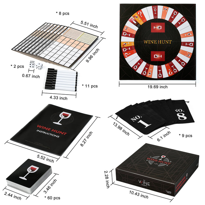 WineHunt - an Interactive Blind Wine Tasting Game, Rely On Taste & Smell to Learn How to Taste Wine Just Like a Sommelier - Gift for Wine Lover, Connoisseur, Fun Game to Play with Friends, Family