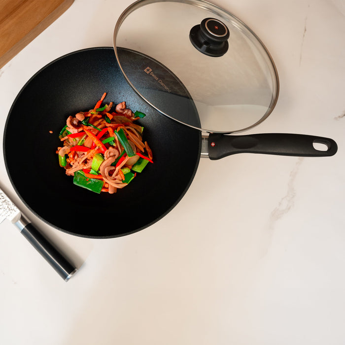 XD Nonstick Wok with Glass Lid