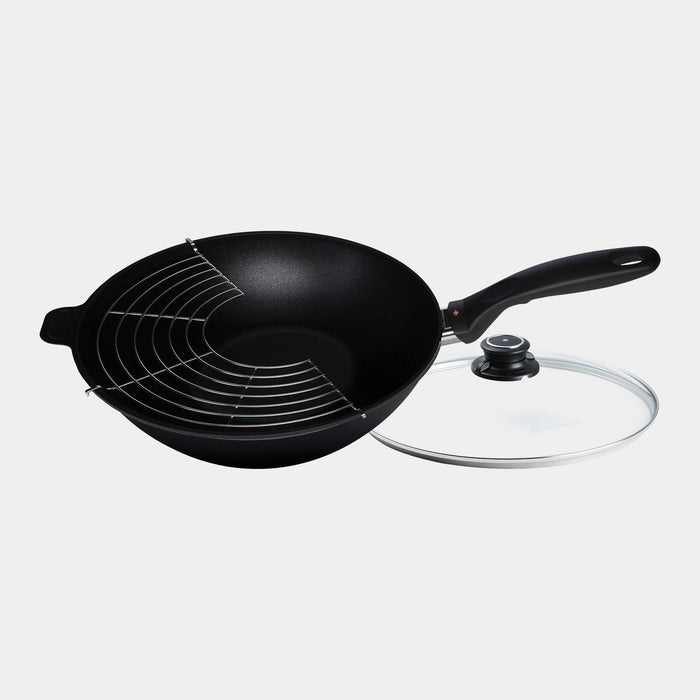 XD Nonstick Wok with Glass Lid - Induction