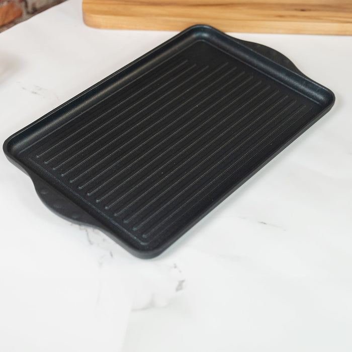 XD Nonstick 17" x 11" Double-Burner Grill