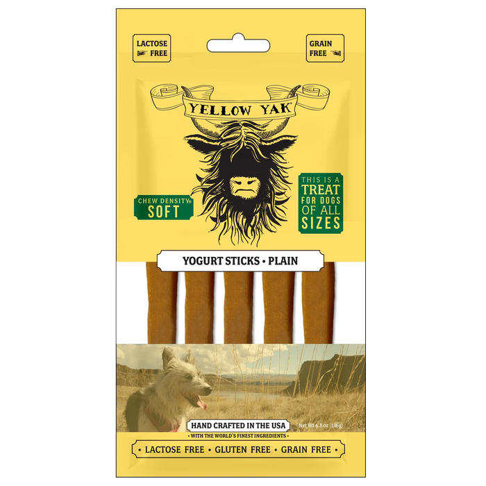 Yellow Yak - Plain Yogurt Sticks 4.8 oz (Pack of 5) - Healthy Snack Sticks