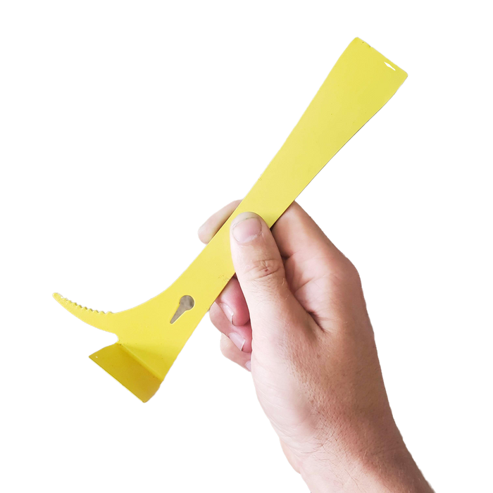 Yellow Hive Tool with Curved Hook
