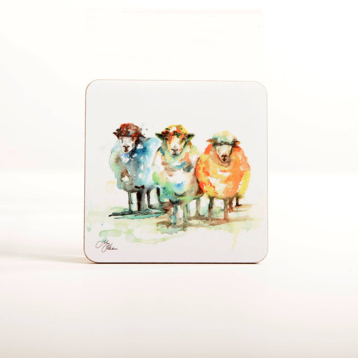 Meg Hawkins Sheep Farmyard Animal Watercolour Design Coaster