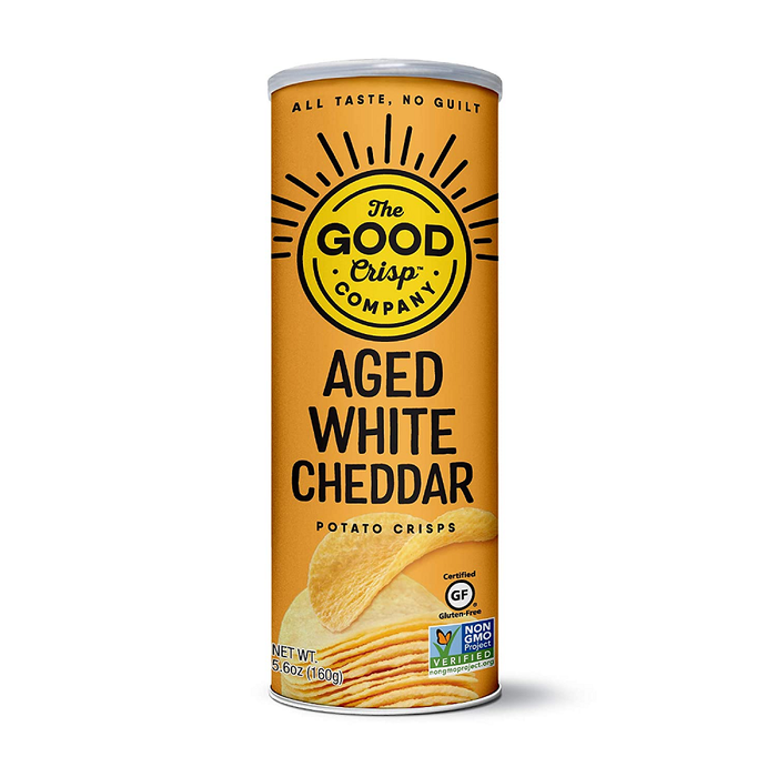 The Good Crisp Company Potato Chips Aged White Cheddar 8-Pack, 5.6 Oz.