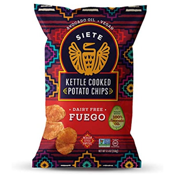 Siete Tortilla Chips, Fuego, Grain-Free, Plant-Based, Keto-Friendly (6 Pack, 5.5oz each)