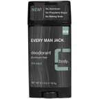 Every Man Jack Natural Deodorant for Men - Sea Salt - 2.7 Oz