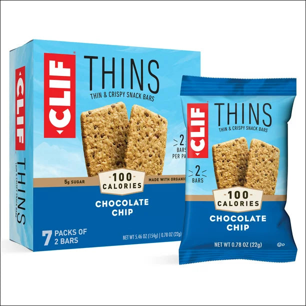 Clif Bar Thins Chocolate Chip, 6 Pack (5.46 Oz)
